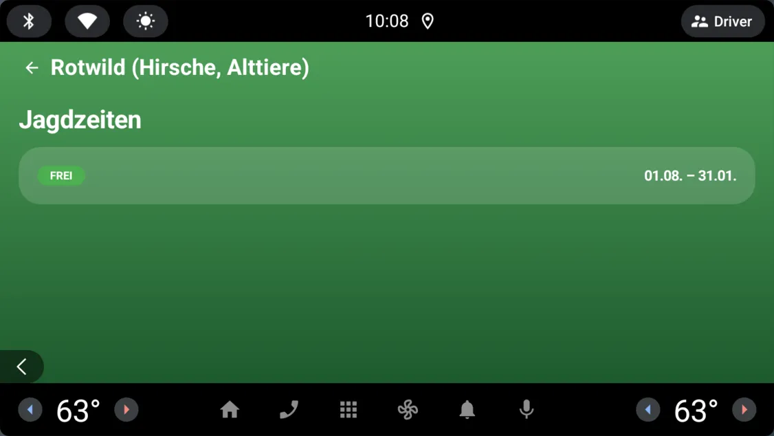 Auto Jagdzeiten - Browse Any Date